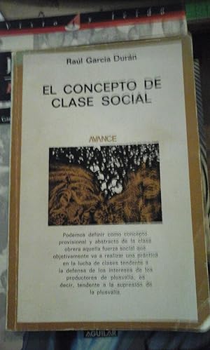 Image du vendeur pour EL CONCEPTO DE CLASE SOCIAL (Barcelona, 1975) mis en vente par Multilibro