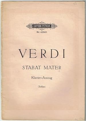 Seller image for Stabat Mater: Klavier-Auszug (Edition Peters Nr. 4256b) for sale by Hall of Books