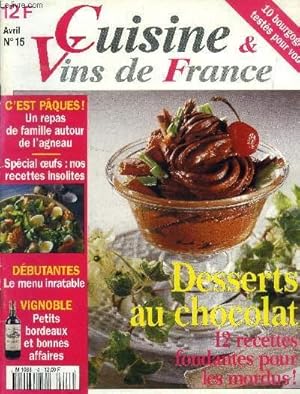 Image du vendeur pour Cuisine et Vins de France - n 15 - Avril 1995 : 10 recettes express - Le far breton - Bordeaux et Bordeaux suprieur - La bire - 7 fiches : Le B.A.-Ba du vin, herbes et pices, fromage,etc. mis en vente par Le-Livre