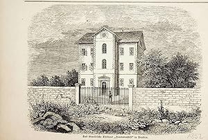 DRESDEN, Henriettenstift, Asylhaus für arme jüdische Familien ca. 1852, Sachsen, Ansicht