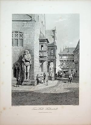 HALBERSTADT, Halberstädter Roland, Sachsen-Anhalt, Ansicht ca. 1875