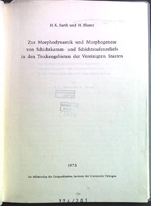 Seller image for Zur Morphodynamik und Morphogenese von Schichtkamm- und Schichtstufenreliefs in den Trockengebieten der Vereinigten Staaten Tbinger Geographische Studien for sale by books4less (Versandantiquariat Petra Gros GmbH & Co. KG)