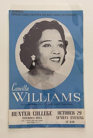 [AFRICAN-AMERICANA] [OPERA] Camilla Williams: Internationally Celebrated Soprano. Hunter College ...