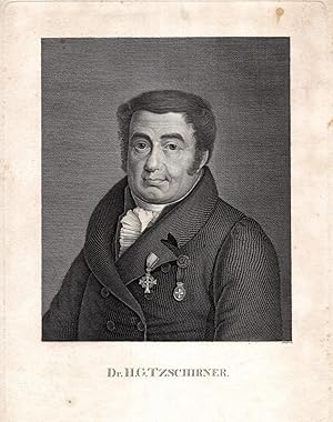 Image du vendeur pour Dr. H. G. Tzschirner. Kupferstich-Portrt von Scherf (Scherff). mis en vente par Antiquariat Dennis R. Plummer