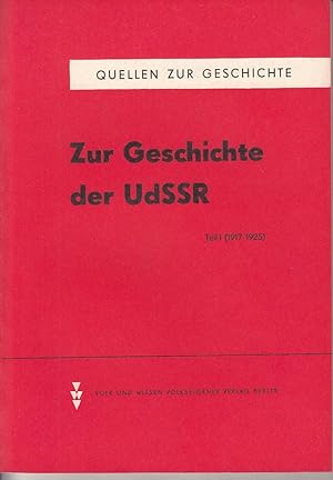 Imagen del vendedor de Zur Geschichte der UdSSR Teil I - III. a la venta por Antiquariat Jterbook, Inh. H. Schulze