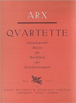 Immagine del venditore per Quartette altitalienischer Meister f?r Blockfl?ten oder Streichinstrumente (N3223) venduto da Antiquariat Hans Wger