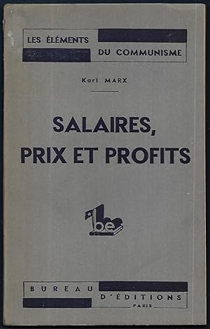 Image du vendeur pour Salaires, Prix et Profits. (= Les lments du Communisme.) mis en vente par Antiquariat Bibliomania