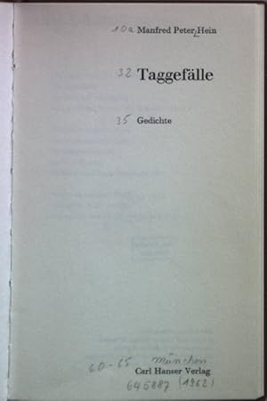 Imagen del vendedor de Taggeflle: Gedichte. a la venta por books4less (Versandantiquariat Petra Gros GmbH & Co. KG)