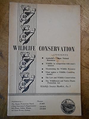 WILDLIFE CONSERVATION: Wildlife Service Booklet, No.1