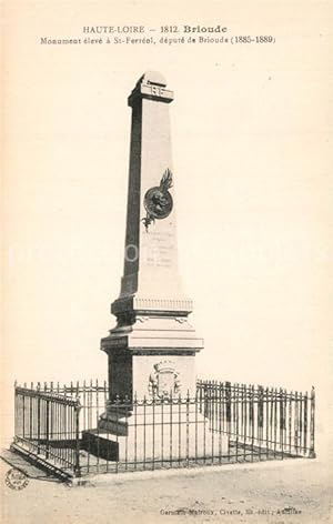 Postkarte Carte Postale 13579377 Brioude Monument eleve a St Ferreol depute de Brioude Brioude