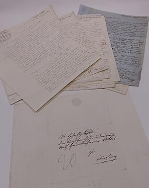 10 Briefe des Notars und Justizrats E.F. Klein in Köln an Franz Emil Reichsfreiherr von Aretin (1...
