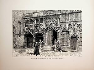 BRUGGE, Basiliek van het Heilig Bloed, Trappenhuis, Belgium view ca. 1875
