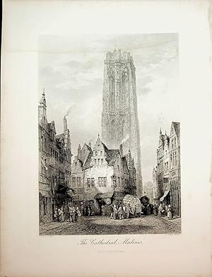 MECHELEN, Sint-Romboutskathedraal, view ca. 1875