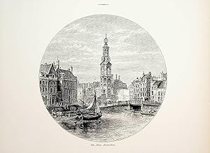 AMSTERDAM, Munttoren, (De Munt), Netherlands view ca. 1875