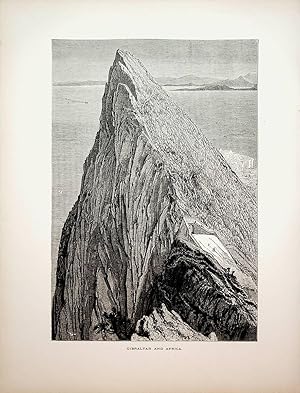 GIBRALTA, Rock of Gibraltar, view ca. 1875