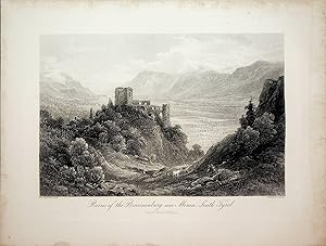 DORF TIROL BEI MERAN in Südtirol. Brunnenburg Castel Fontana, Ansicht ca. 1875