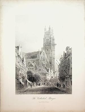 BRUGGE, Sint-Salvatorskathedraal, Belgium view ca. 1875