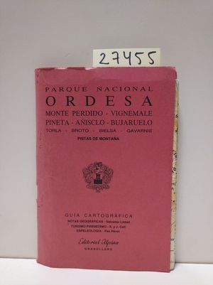 Bild des Verkufers fr GUA CARTOGRFICA. PARQUE NACIONAL DE ORDESA zum Verkauf von Librera Circus