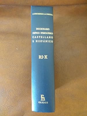 Diccionario Critico Etimologico Castellano e Hispanico,RI-X