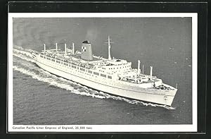 Bild des Verkufers fr Ansichtskarte Canadian Pacific Liner Empress of England, Passagierschiff, Vogelschau zum Verkauf von Bartko-Reher