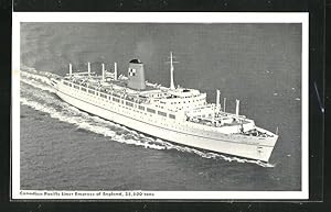 Bild des Verkufers fr Ansichtskarte Canadian Pacific Liner Empress of England, Passagierschiff aus Vogelschau zum Verkauf von Bartko-Reher