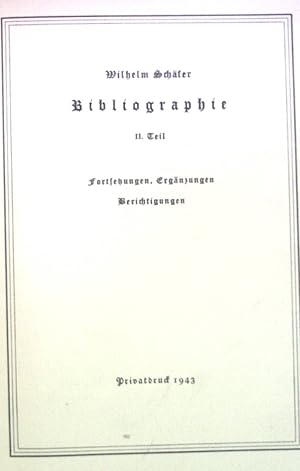 Imagen del vendedor de Bibliographie, II. Teil: Fortsetzungen, Ergnzungen, Berichtigungen. a la venta por books4less (Versandantiquariat Petra Gros GmbH & Co. KG)