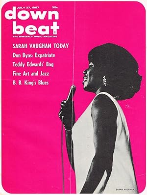 Down Beat : Sarah Vaughan Today : Volume 34 / Number 15 / July 27th. 1967 :