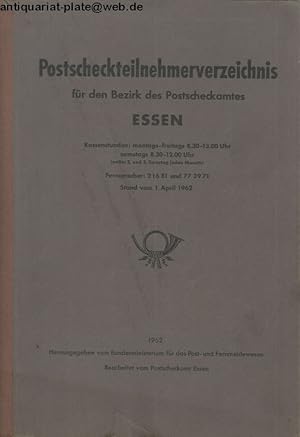 für den Bezirk des Postscheckamtes Essen. Herausgegeben vom Bundesministerium für das Post- und F...