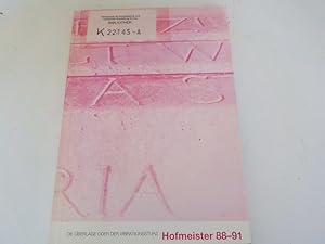 Bild des Verkufers fr Die berlage oder der Vibrationssturz Hofmeister 88 - 91 zum Verkauf von Antiquariat Bookfarm