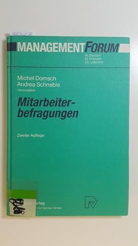 Seller image for Mitarbeiterbefragungen for sale by Gebrauchtbcherlogistik  H.J. Lauterbach