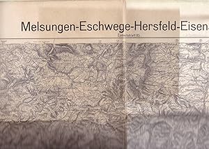 Einheitsblatt Nr. 97: Melsungen - Eschwege - Hersfeld - Eisenach. Einfarbige Faltkarte.