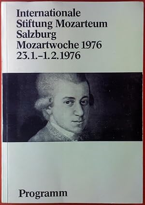 Bild des Verkufers fr Mozartwoche 1976. 23.1-1.2.1976. Programm. zum Verkauf von biblion2