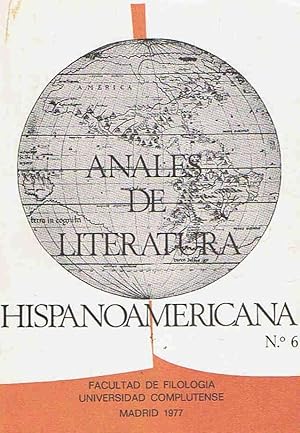 Imagen del vendedor de ANALES DE LITERATURA HISPANOAMERICANA. N 6. a la venta por Librera Torren de Rueda