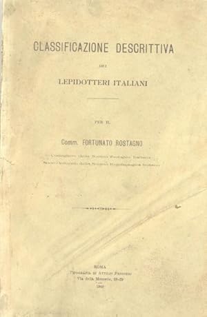 Bild des Verkufers fr CLASSIFICAZIONE DESCRITTIVA DEI LEPIDOTTERI ITALIANI. zum Verkauf von studio bibliografico pera s.a.s.