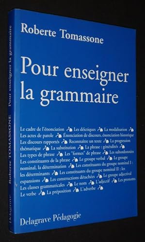 Bild des Verkufers fr Pour enseigner la grammaire zum Verkauf von Abraxas-libris