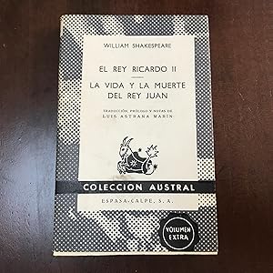 Imagen del vendedor de El rey Ricardo II. La vida y la muerte del rey Juan a la venta por Kavka Libros