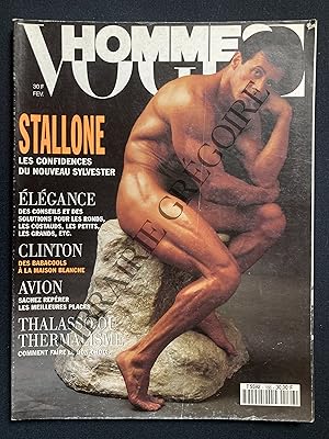 VOGUE HOMMES-N°166-FEVRIER 1994-SYLVESTER STALLONE