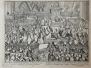 [Original etching/ets] 'William III en Maria II tot koning en koningin van Engelant, Scotlant, Vr...