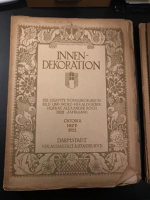 Innen-Dekoration. Die gesamte Wohnungskunst in Bild und Wort. XXXII Jahrgang Oktober 1921.