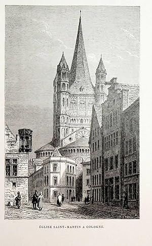 KÖLN, Groß St. Martin, Nordrhein-Westfalen, Ansicht ca. 1865