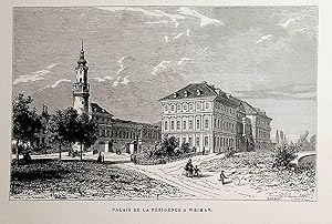 WEIMAR Thüringen Ansicht ca. 1865