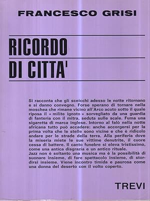 Bild des Verkufers fr Ricordo di citta' zum Verkauf von Librodifaccia