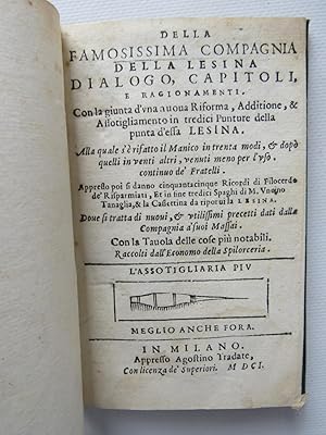 della famosissima compagnia della lesina. Dialogo, capitoli e ragionamenti