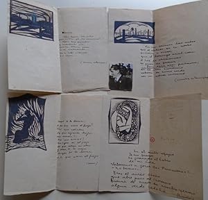 Bild des Verkufers fr Pequeo archivo de poemas manuscritos, algunos con dibujos a tinta china. zum Verkauf von Carmichael Alonso Libros