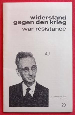 Seller image for WAR Resistance 1. Vierteljahr 1967 Vol. III (Widerstand gegen den Krieg) for sale by ANTIQUARIAT H. EPPLER