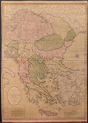 Bowles's New One-Sheet Map of Hungary and Turkey in Europe Divided into their respective Province...