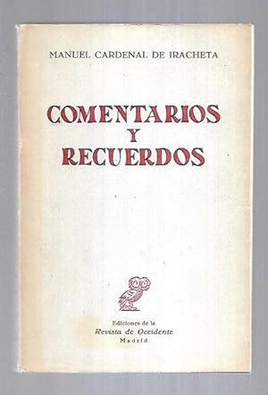 Imagen del vendedor de COMENTARIOS Y RECUERDOS a la venta por Desvn del Libro / Desvan del Libro, SL