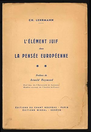 Lélément juif dans la pensèe européenne