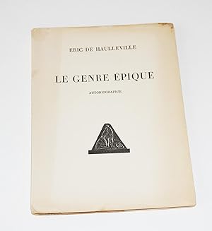 Imagen del vendedor de Le Genre pique. Autobiographie. a la venta por Librairie-Galerie Emmanuel Hutin