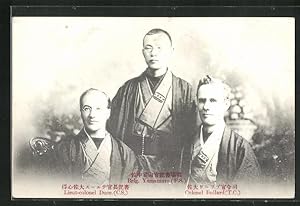 Ansichtskarte Freimaurer Lieut-colonel Duce, Brig. Yamamuro und Colonel Bullard